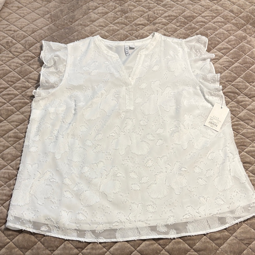 Elle Ivory Floral Embroidered Blouse